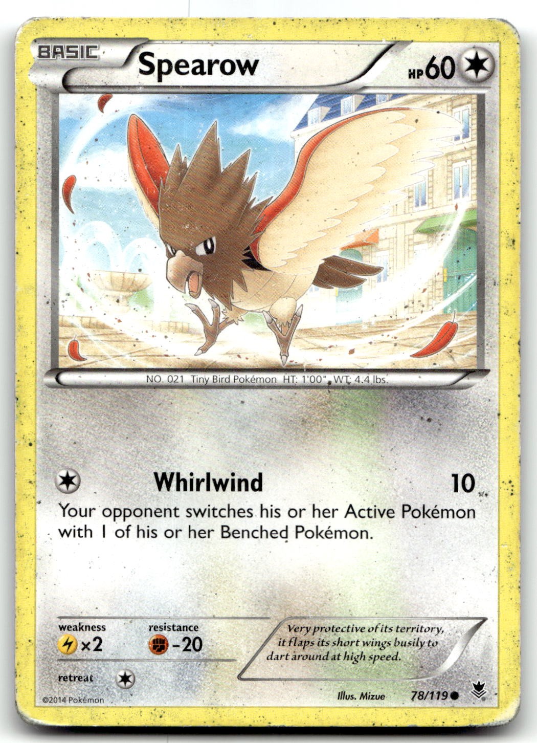 Spearow 78/119 XY - Phantom Forces Common Normal Pokemon TCG HP