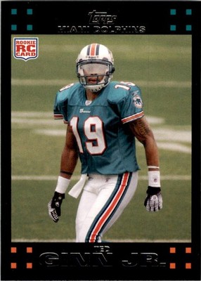 2007 TOPPS TED GINN JR. ROOKIE MIAMI DOLPHINS #321