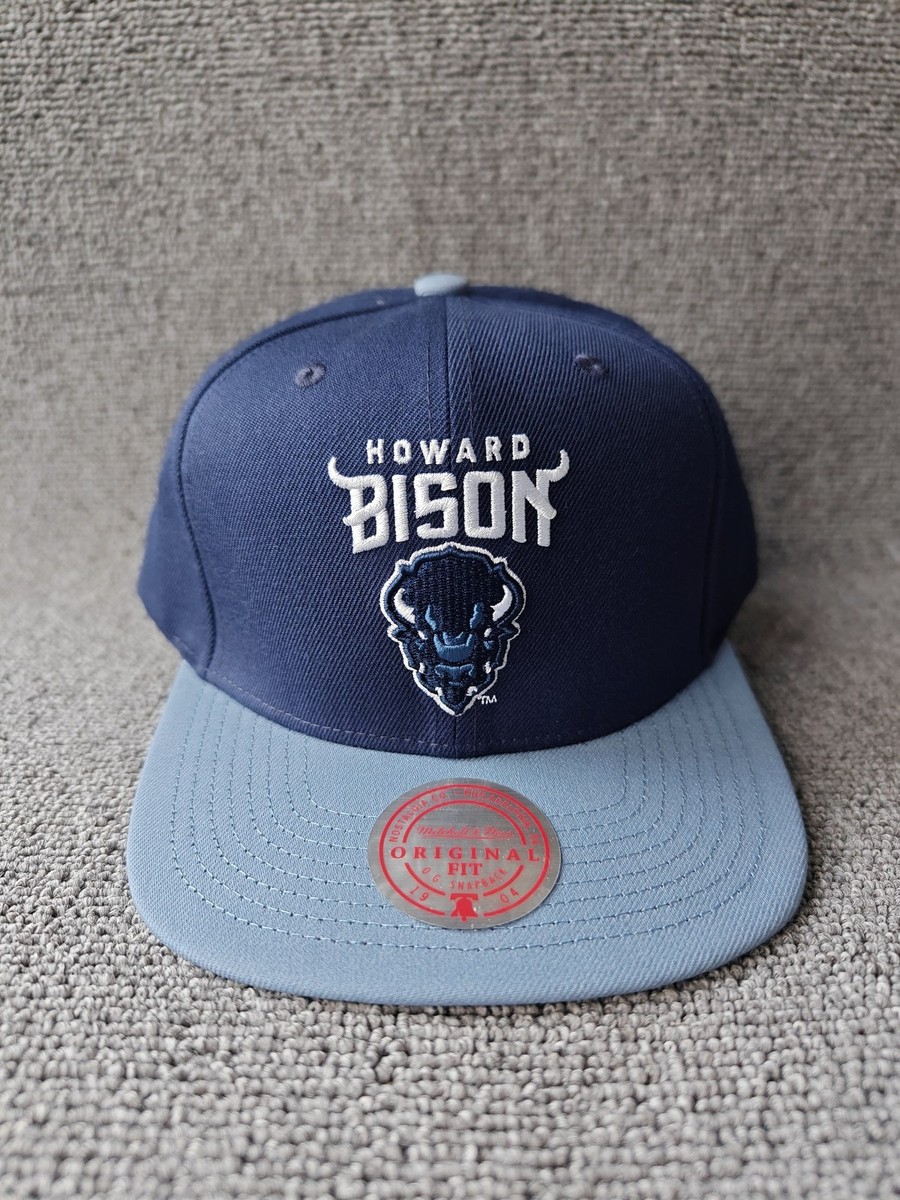 Mitchell & Ness Howard Bison Snapback Hat Navy Light Blue Original Fit