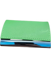 Wellspring Gift Green Silver Business Card Holder NEW