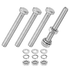 4-Pack Hex Head Screw Bolt with Nuts Flat  Lock Washers M5x40mm