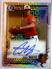 Coby Mayo 2021 Bowman Mega Box Chrome Mojo Auto Autograph #BMA-CM Orioles