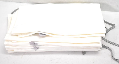 Lot of 10 American Dawn Waist Aprons White 2 Pocket w 36'' Nylon String Polyester