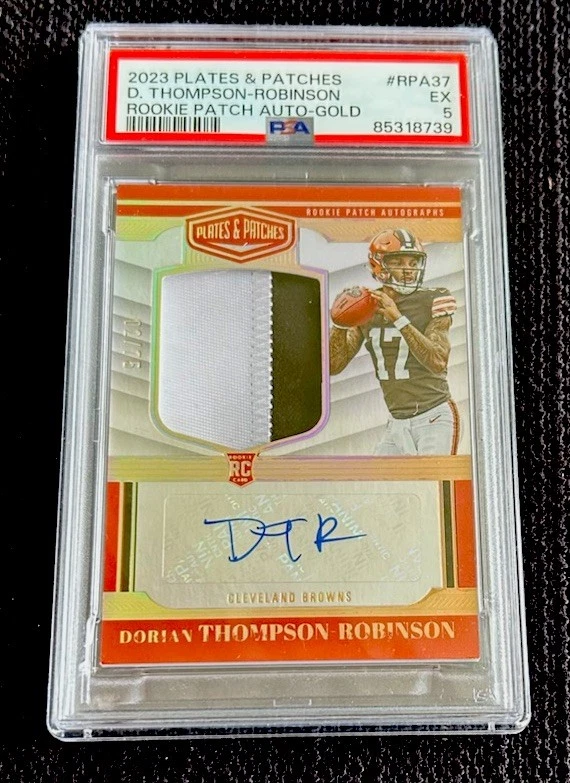 Dorian Thompson-Robinson Panini Plates & Patches Rookie Patch Autographs #RPA37 Gold