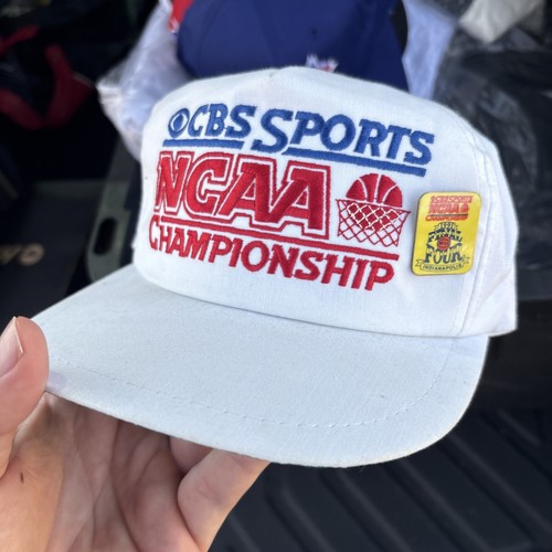 CBS Sports NCAA Championship Basketball Made In USA Vintage Snapback Hat