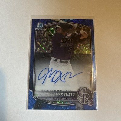 MAX BELYEU 2025 Bowman Draft CHROME BLUE MOJO AUTOGRAPH #BMA-MB  /150   