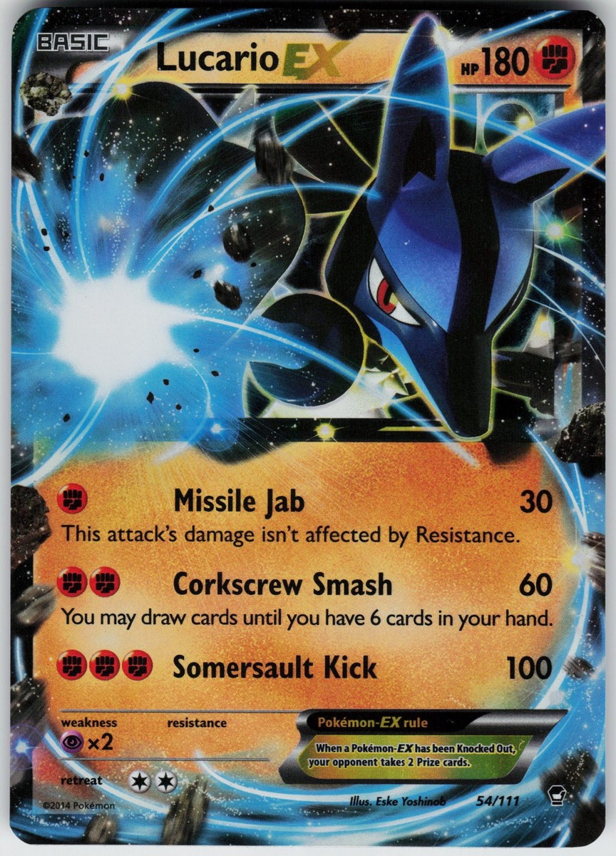 Pokemon Lucario EX 54/111 XY - Furious Fists Holo card | eBay