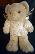 JCPenney Holiday Collection 24" Angel Bear w Sparkle Gold Wings Nose Plush.