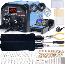 Kit Pirografo Legno | 2 Penne, 51 Punte + 23 a Filo, Stencil, Professionale