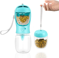 Hunde Trinkflasche 350Ml Mit Futterschale Auslaufsicher Bpa-Frei FüR Unterwegs
