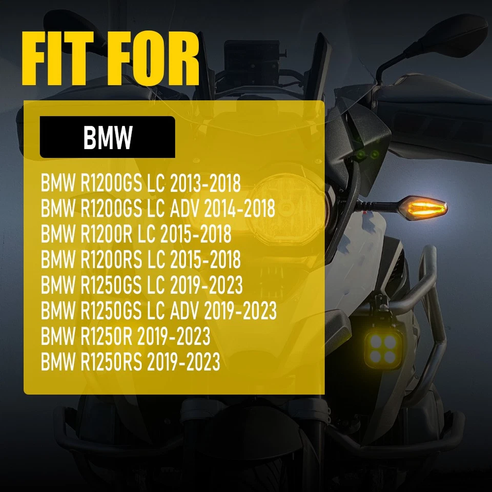 Luces de señal de giro LED 2 piezas para BMW R1200R LC R1200RS LC R1200GS LC ADV 2015-2018 Foto 2 de 4