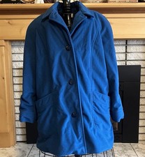 Kashmiracle Blue Women's Coat Sz L Wellington Vintage Paper Tag Made In USA
