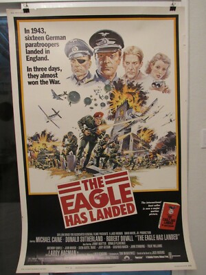 Vintage 1977 The Eagle Has Landed Movie Art Poster 40 x 60 **RARE**(Pg64E)