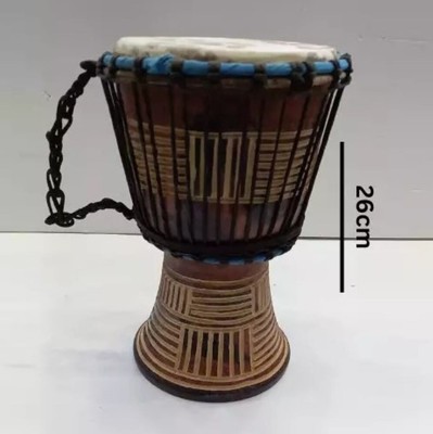 Holztrommel (Djembe) Größe: H-26cm x B-14cm x L-12,5