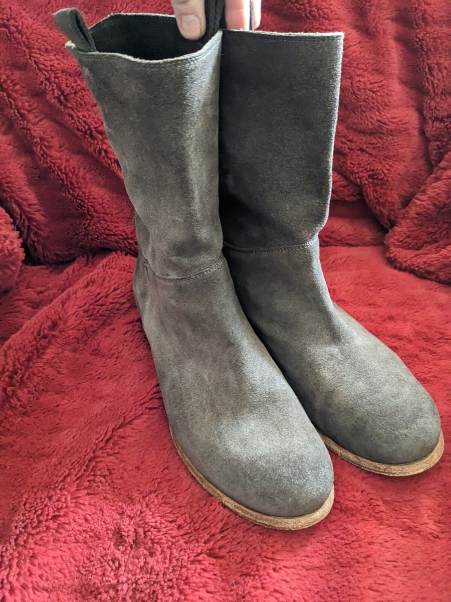 Alberto Fermani Suede leather ankle zip boots booties ITALY  display picture 1