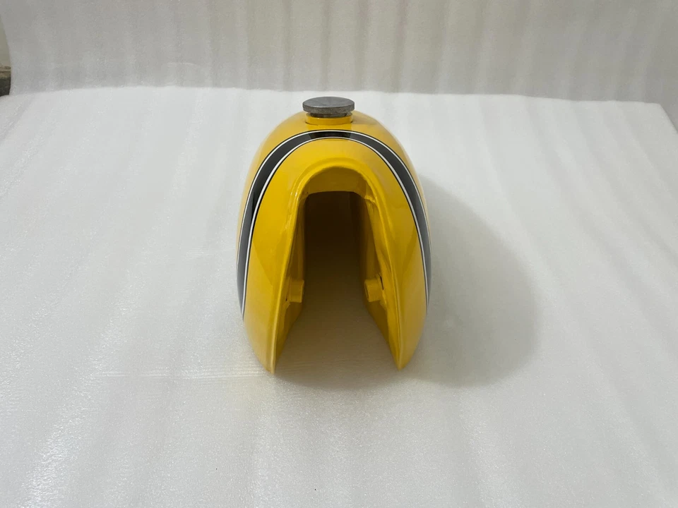 Yamaha MX250 MX 250 MX360 SC500 1974 pintura amarilla acero tanque gasolina + tapa + grifo Foto 4 de 4