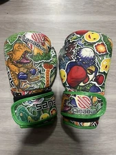 Sanabul Sticker Bomb Roar Kids Boxing Gloves 6 oz Kick Boxing Training Green