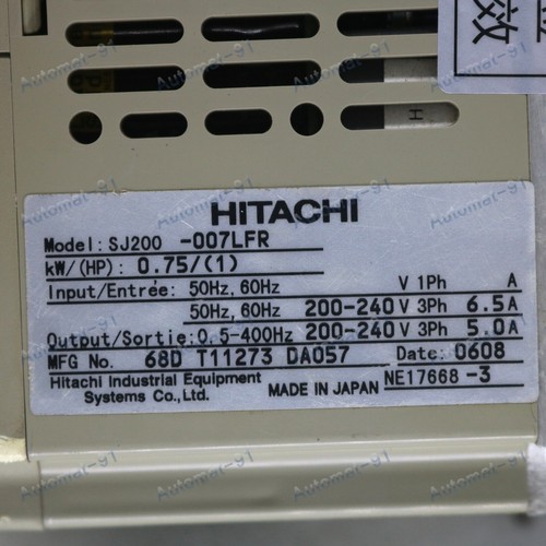 Used HITACHI Inverter SJ200007LFR 0.75KW 220V Free Shipping eBay