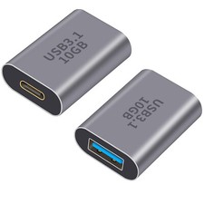 10x 10Gbps USB 3.1 A Female to USB C Female Converter OTG Adapter Fast Charging