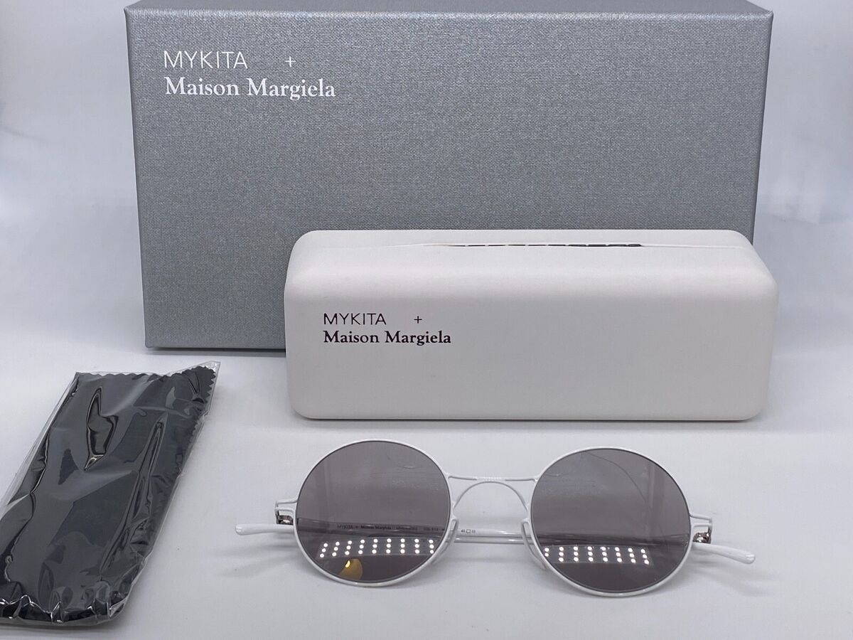 Mykita Sonnenbrille Weiß rund Maison Margiela MMESSE002 Mykita Sonnenbrille Weiß rund Maison Margiela MMESSE002