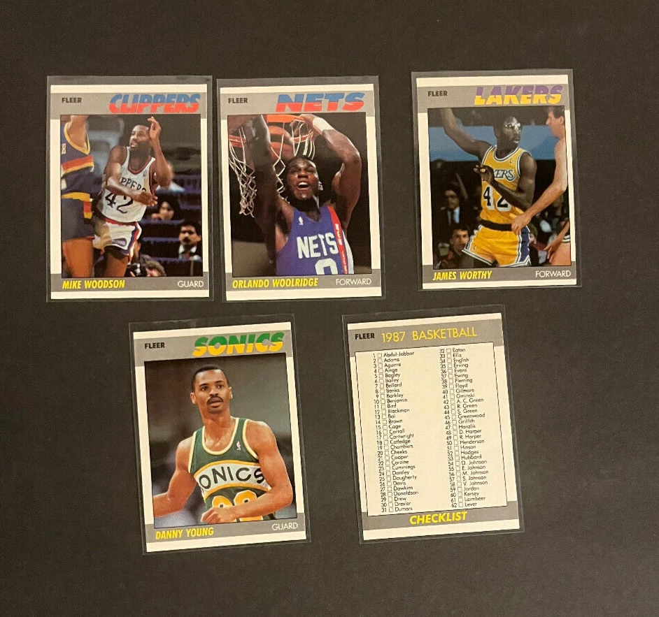 1987-88 Fleer Basketball Complete Set 1-132 With Michael Jordan 