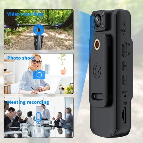 20 Hour 1080P Camcorder Mini Police Body Camera HD 180° Video DVR IR Night Cam - Picture 7 of 13