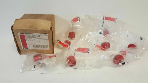 BOX OF (9) NEW OLD STOCK! CUTLER-HAMMER ILLUMINATED PUSHBUTTON LENSES 10250TC21