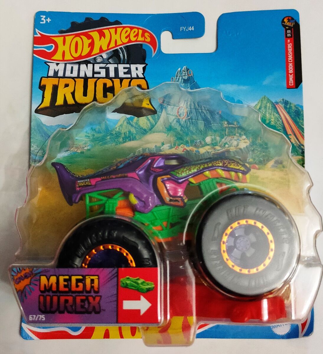  Hot Wheels Monster Trucks - MEGA WREX - Comic Book Crashers -  67/75-2022 : Toys & Games