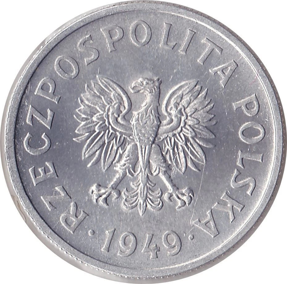 Poland | 50 Groszy Coin | Eagle | KM44a | 1949 - Image 2 of 2