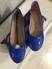Women Casual Slip Flat Comfort Round Toe Dress Flat Shoes BLUE 37 NEW 