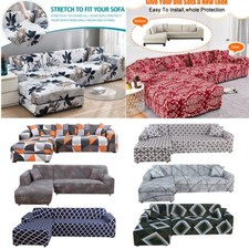 Stretch Sofa Covers Slipcover for L Shape Sectional Corner Sofa Couch Protector