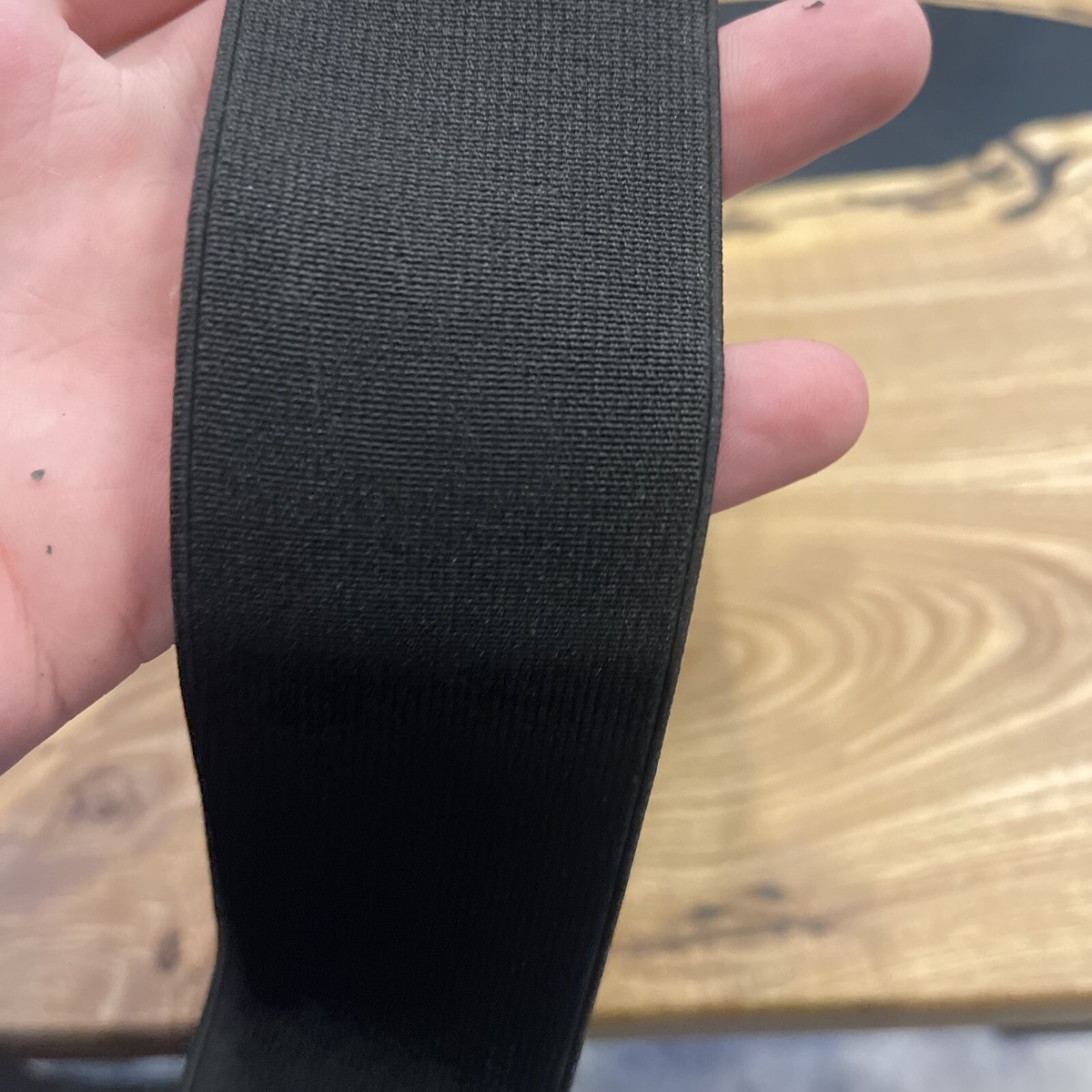 Lafayette 148 NY Handmade in Italy Black Leather & Woven Stretch Waist Belt M Woven Leather Stretch Belt | The Andover Shop | Shop Belts main image 3