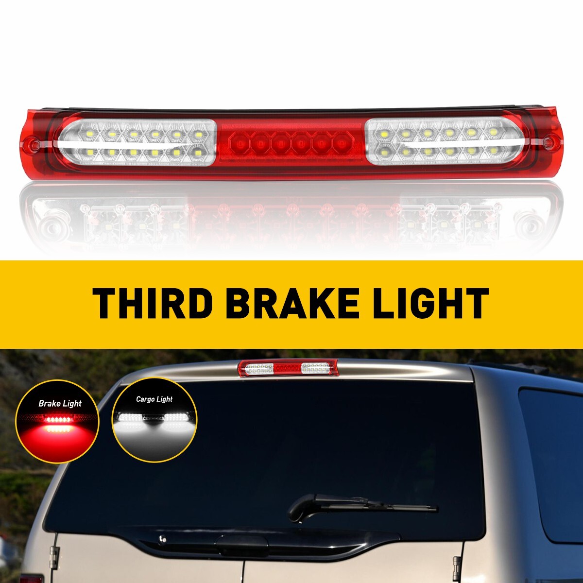 For 2000-05 Ford Excursion Full LED Third 3RD Tail Brake For 2000-05 Ford Excursion Full LED Third 3RD Tail Brake