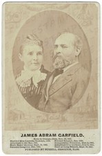 Cabinet Photo President James Abram Garfield with Lucretia Garfield USA (7717)