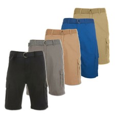 Men's Cargo Shorts Casual Utility Cargo Pocket Lightweight Stretch Belted Shorts