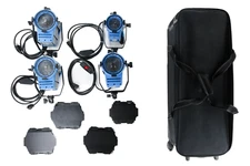 Fresnel Tungsten Video Spot 4 Light Kit