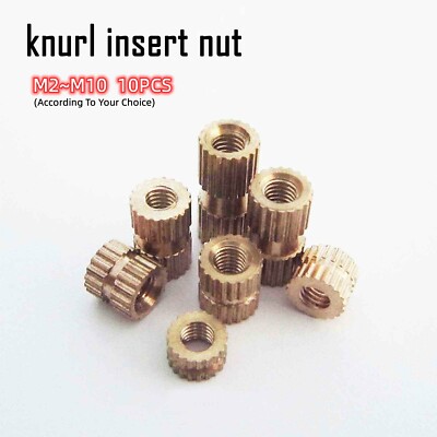 Thread Brass Knurled Inserts Nut Heat Insert Nuts Embed Parts Female Pressed