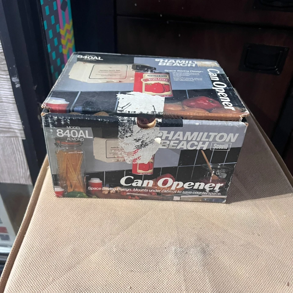 Hamilton Beach Scovill 840AL debajo del gabinete abrelatas eléctrico automático vintage Foto 2 de 4