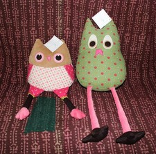 NWT POTTERY BARN KIDS BROOKE OWL decorative Pillow, Joy  Penny 2 pieces