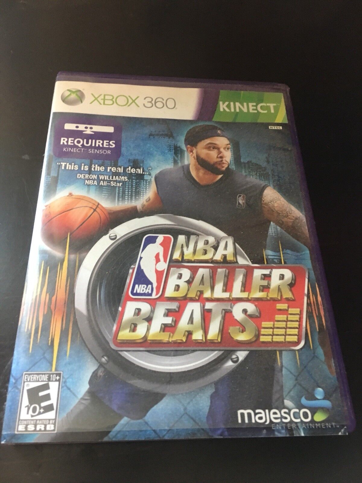 XBOX 360 Kinect NBA Baller Beats Game, Basketball, and PANINI Trading Cards  NEW