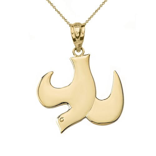 Fine 14k Yellow Gold Religious Holy 