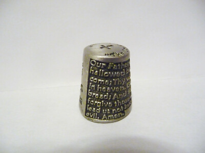THIMBLE PEWTER NICHOLAS GISH ''THE LORD'S PRAYER''