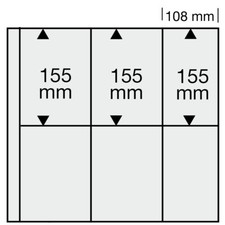 5-SAFE-6044-Ergänzungsblätter-GLASKLAR-Postkartenhüllen-6x108x155mm