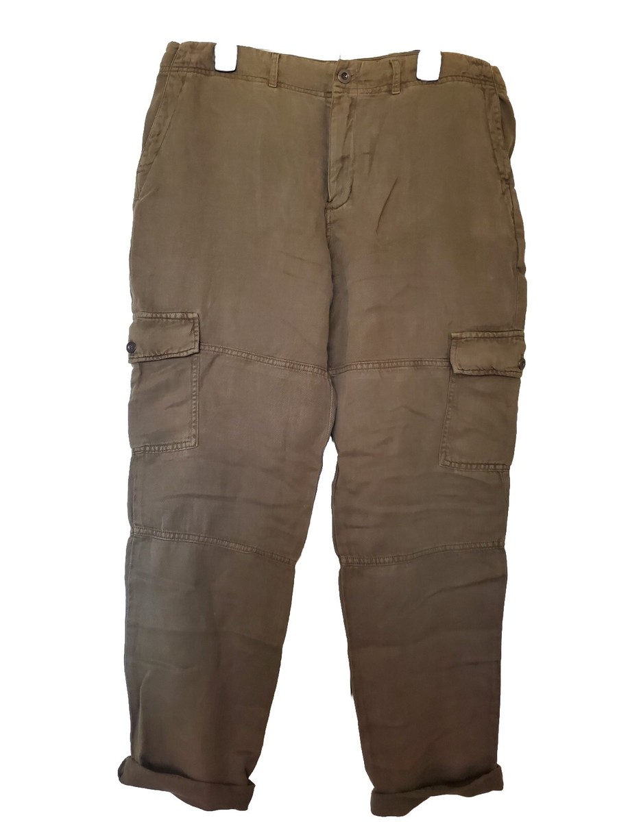 NWT Bella Dahl Women's Sz 32 Flap Cargo Jogger in Pine Green