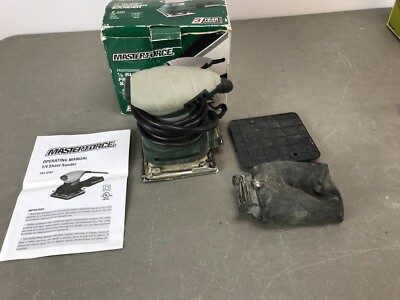 Master Force 2 Amp 1/4 Sheet Sander 241-0797 with Box & Instructions - working