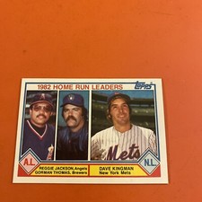 Reggie Jackson / Gorman Thomas / Dave 1983 Topps 1982 Home Run Leaders #702 NM