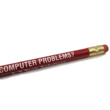 Computer Problems? A-Z Tech Solutions Advertising Pencil Vintage