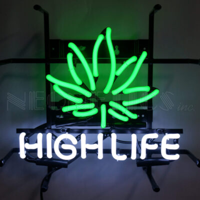 Premium Neon Sign High Life Leaf Bar Pub Licensed Neon Light 18'' by 14''