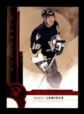 MARIO LEMIEUX 2016/14 UD ARTIFACTS #158 RED PARALLEL #243/299 BF5405