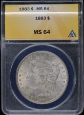 1883 $1 Morgan Dollar ANACS MS64